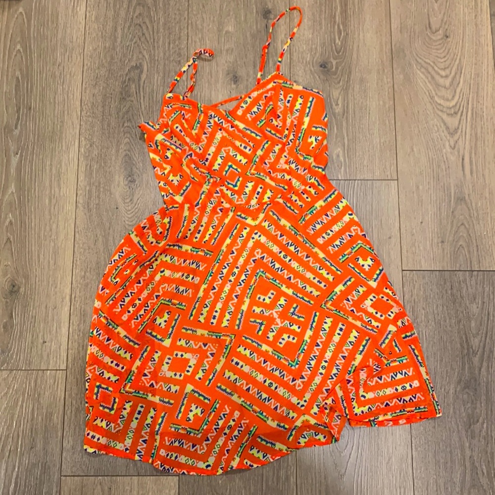 Neon colored summer dress